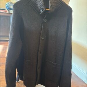 Uniqlo Men's Dark Brown Cardigan Sweater